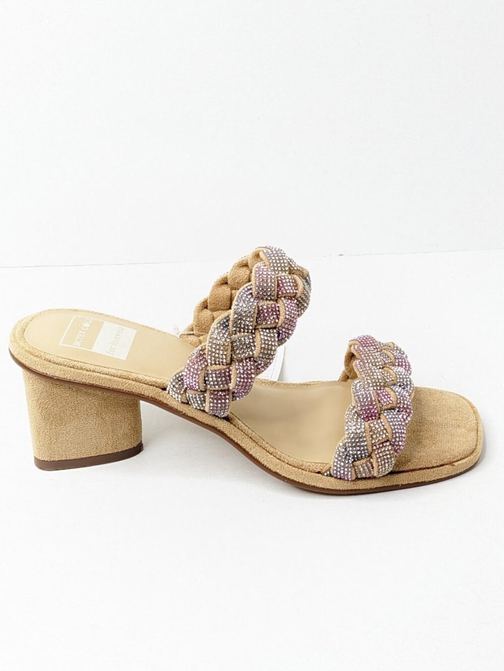 BCTEX Braided Heeled Sandals Tan Women's 6